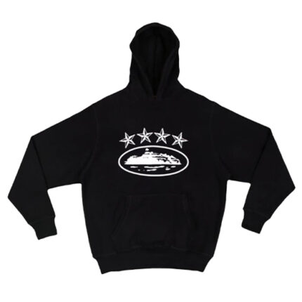 Corteiz 4Starz Alcatraz Kapuzensweatshirt Schwarz