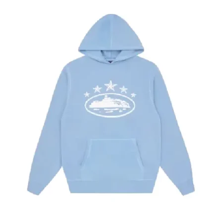 Corteiz 5 Starz Alcatraz Kapuzensweatshirt Hellblau