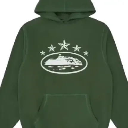 Corteiz 5 Starz Alcatraz Kapuzensweatshirt Grun