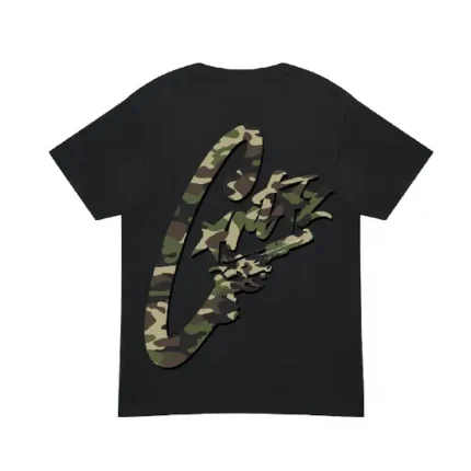 Corteiz Camo Gunslinger T-Shirt Schwarz/Camo