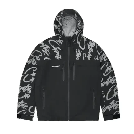 Corteiz Elitework Shell Jacke Schwarz