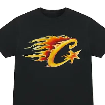 Corteiz Flame C Starz Tee-Shirt Schwarz