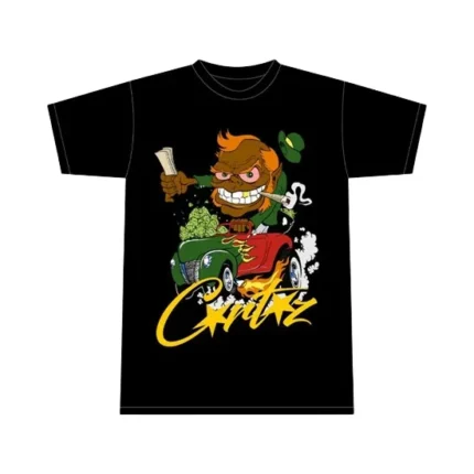 Corteiz Leprechaun 420 Tee-Shirt Schwarz